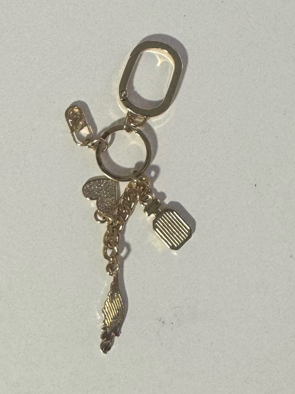 Victoria's Secret Gold Tone Charm Keychain